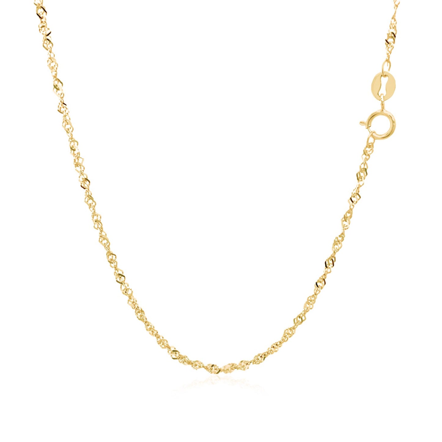 14k Yellow Gold Singapore Chain (1.30 mm) - The Best Accessory