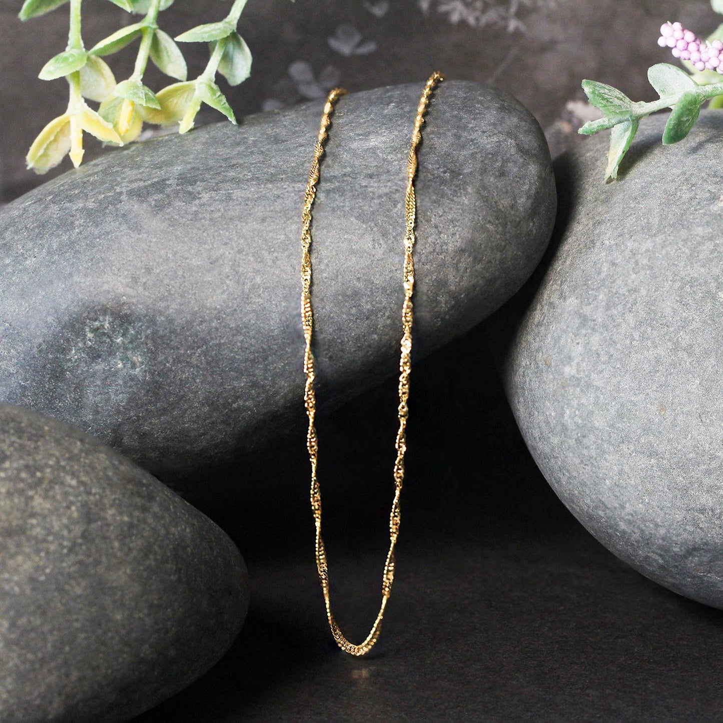 14k Yellow Gold Singapore Chain (1.30 mm) - The Best Accessory