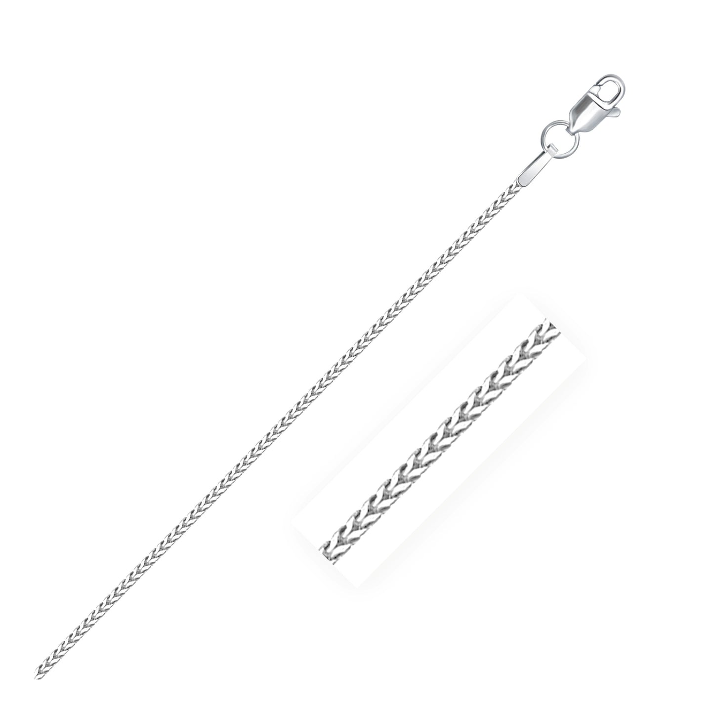 14k White Gold Franco Chain (0.90 mm) - The Best Accessory