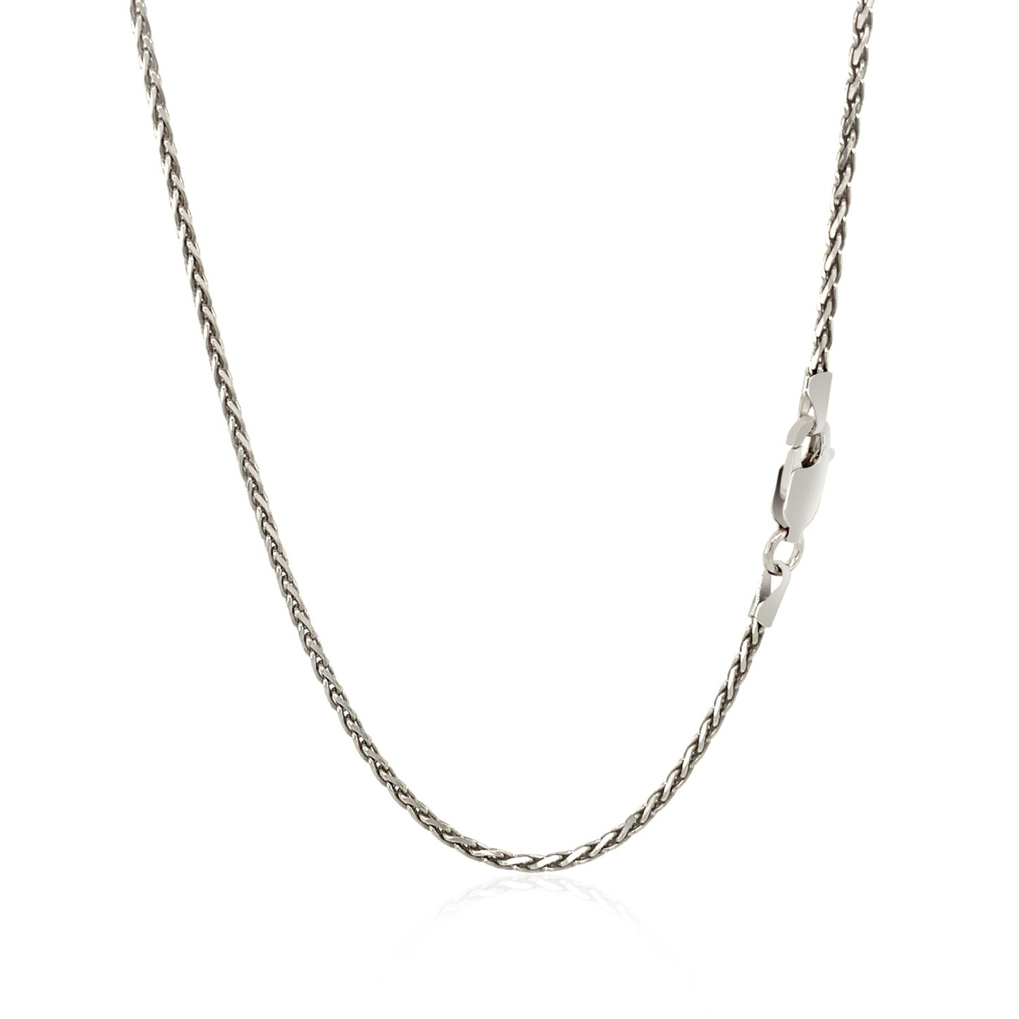 Sterling Silver Rhodium Plated Wheat Chain (1.50 mm) - The Best Accessory