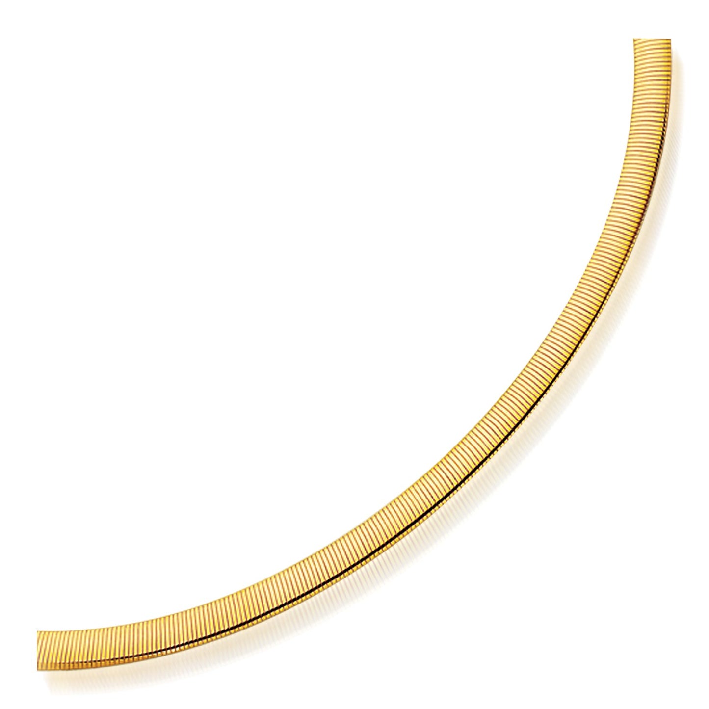 6.0mm 14k Two Tone Gold Reversible Omega Necklace - The Best Accessory