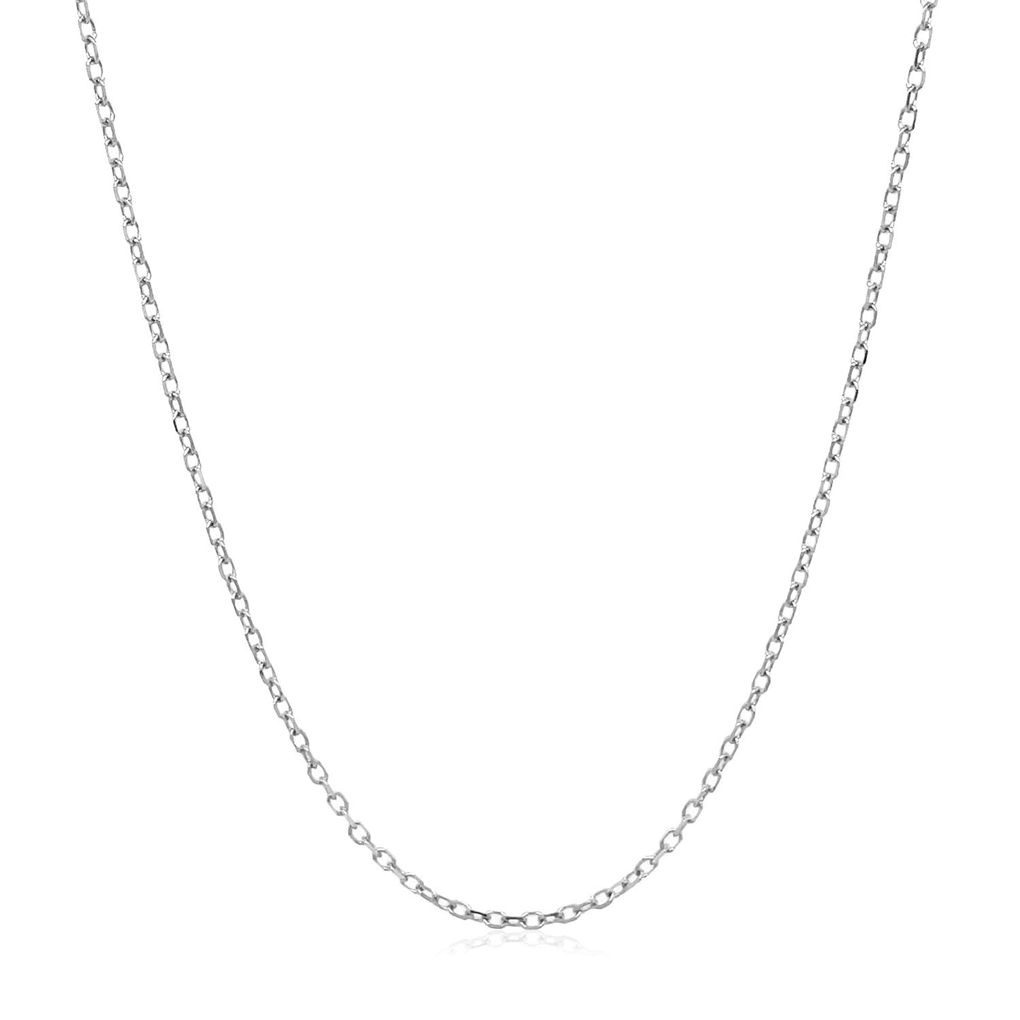 14k White Gold Faceted Cable Link Chain (1.2 mm) - The Best Accessory