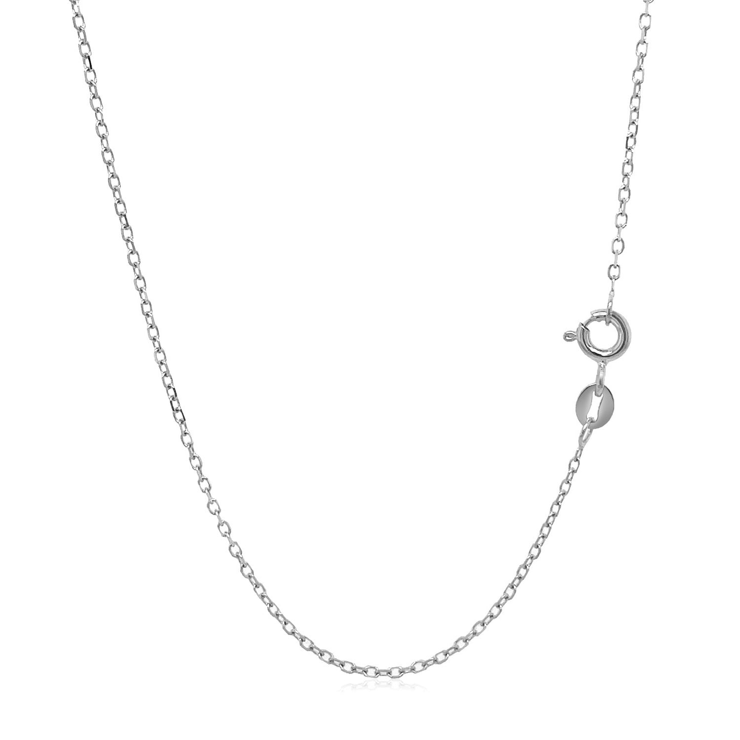 14k White Gold Faceted Cable Link Chain (1.2 mm) - The Best Accessory