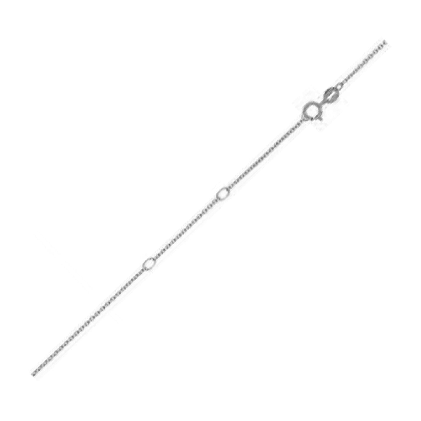Double Extendable Diamond Cut Cable Chain in White Gold (0.68 mm) - The Best Accessory