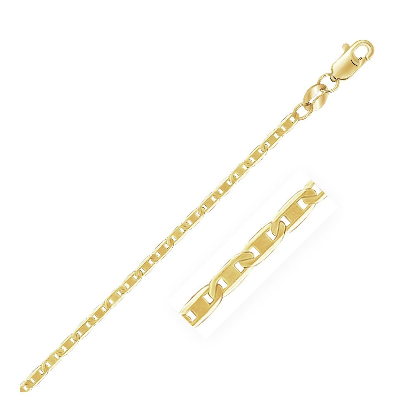 14k Yellow Gold Mariner Link Chain (1.70 mm) - The Best Accessory