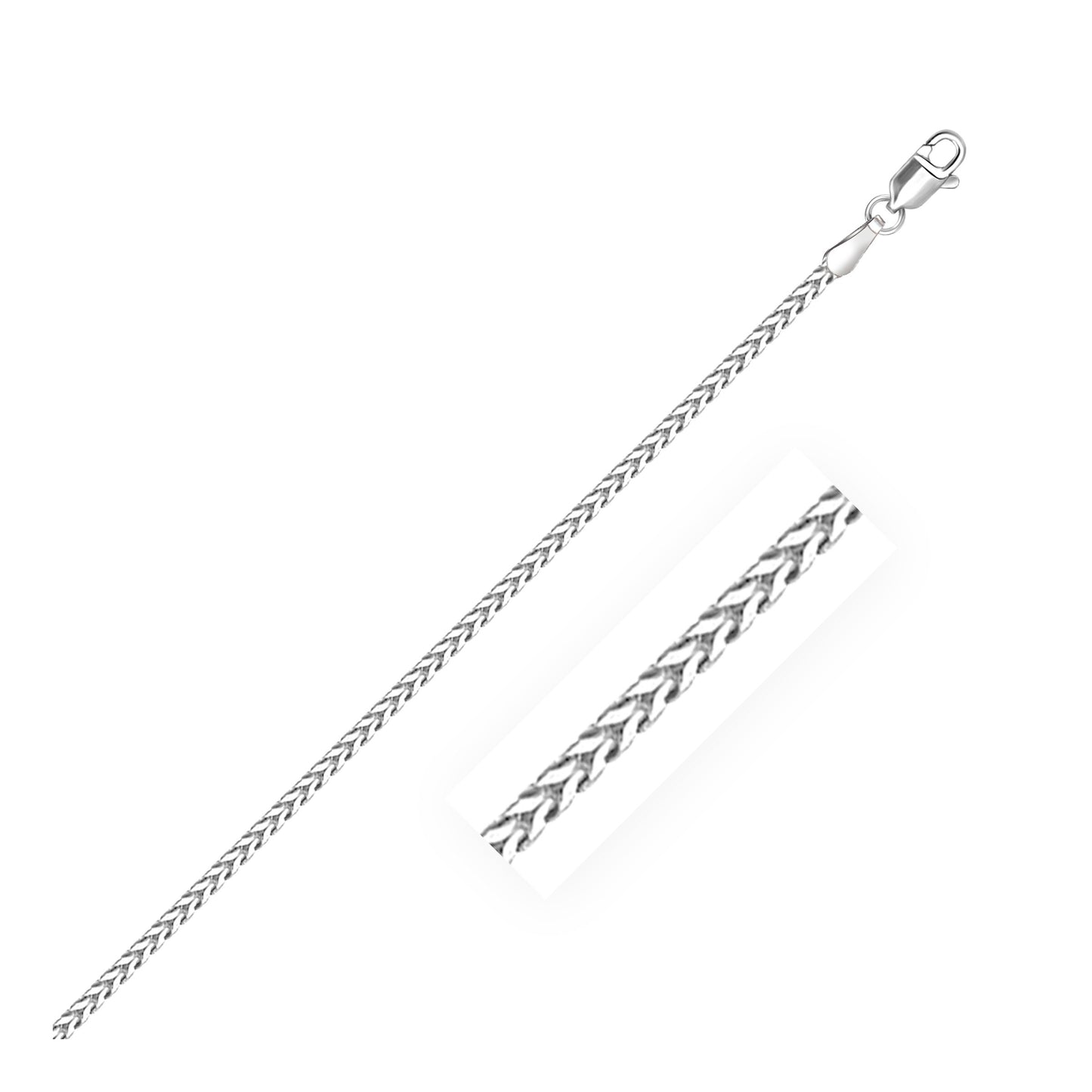 18k White Gold Franco Chain (1.60 mm) - The Best Accessory