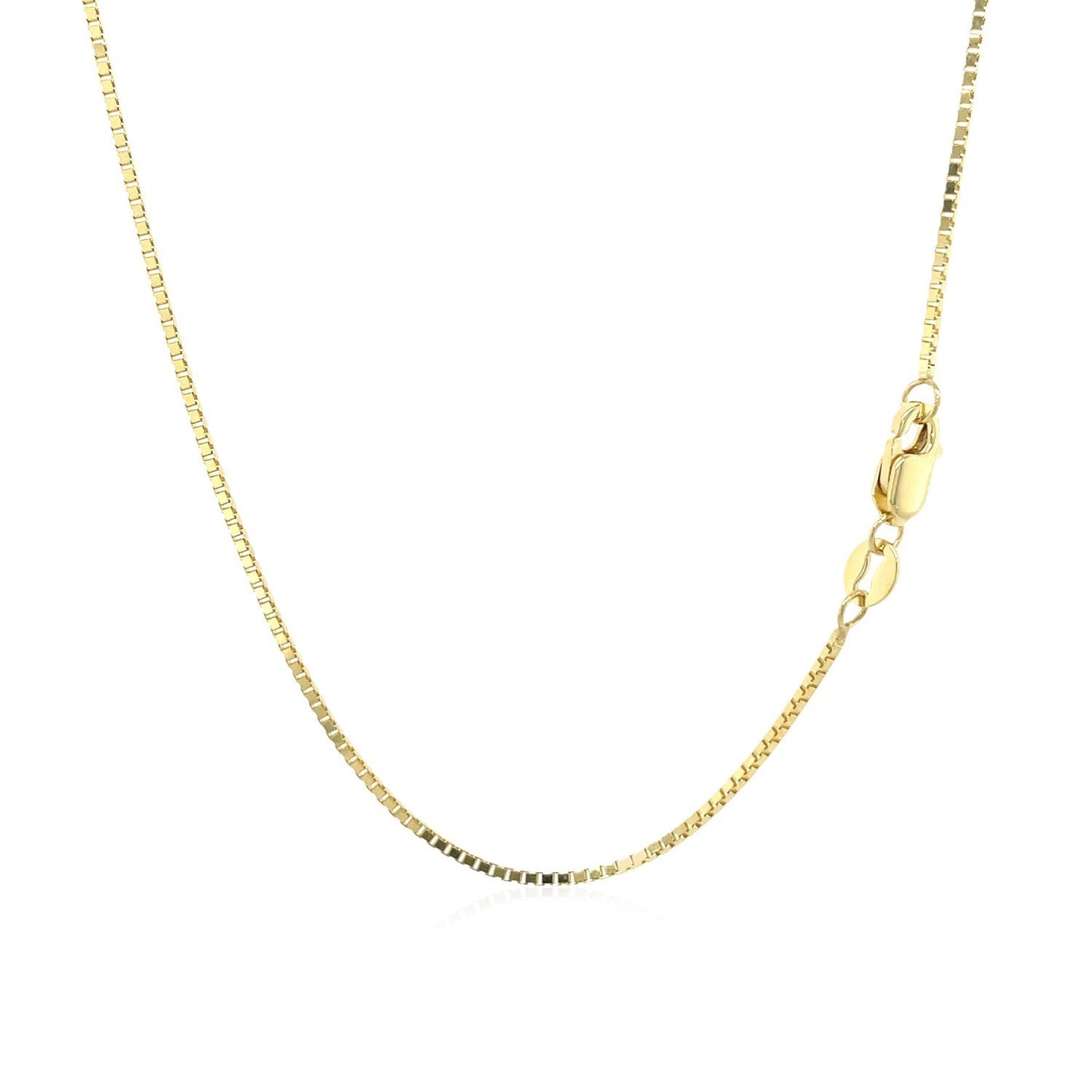 18k Yellow Gold Classic Box Chain (0.85 mm) - The Best Accessory
