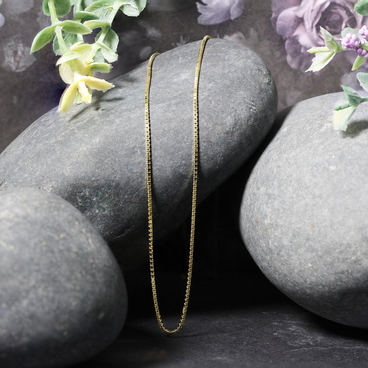 18k Yellow Gold Classic Box Chain (0.85 mm) - The Best Accessory