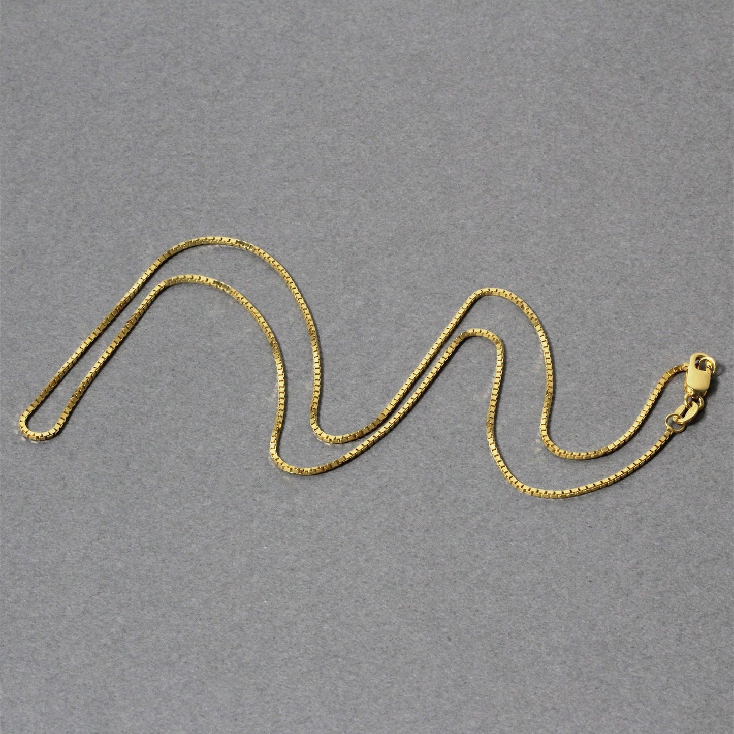 18k Yellow Gold Classic Box Chain (0.85 mm) - The Best Accessory