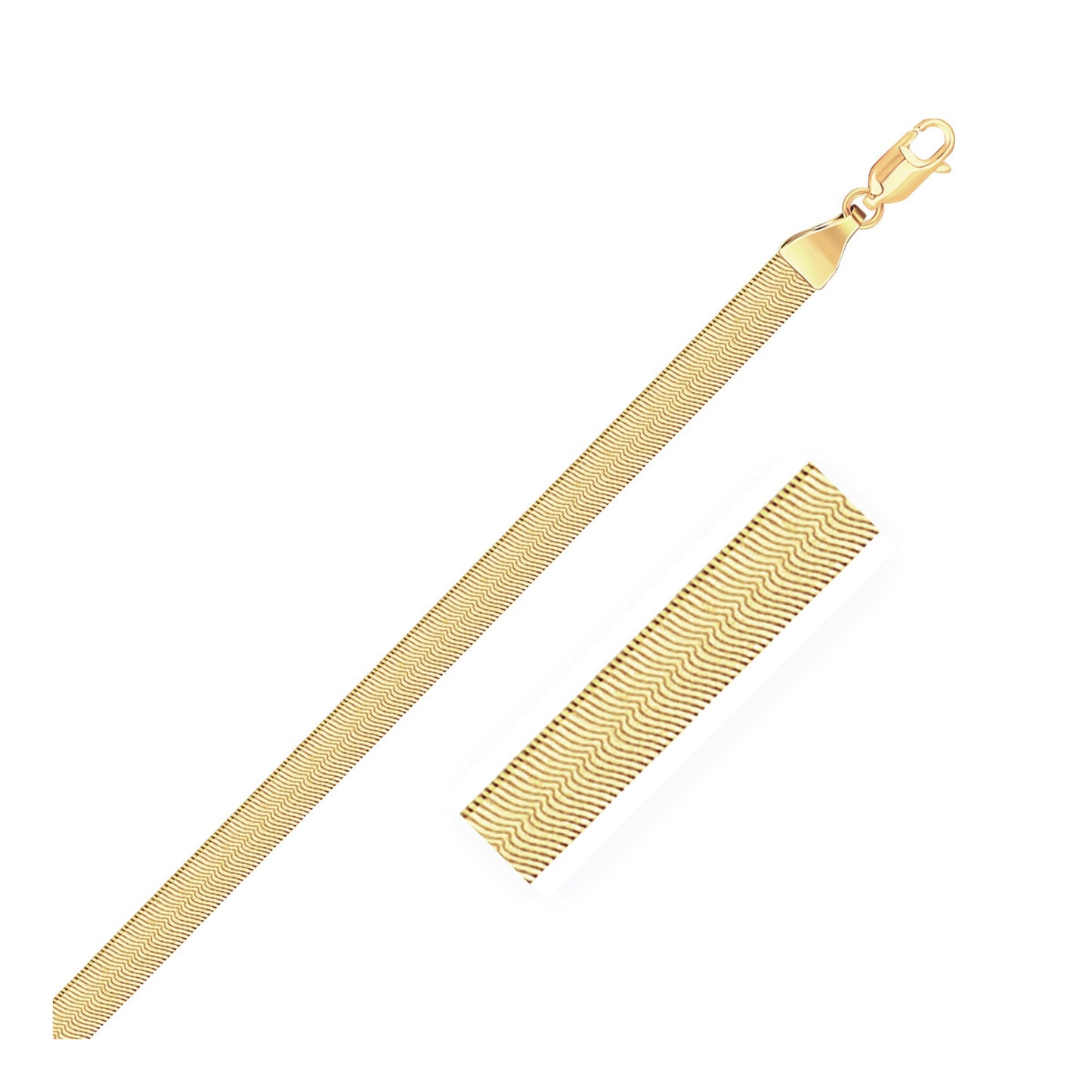 14k Yellow Gold Super Flex Herringbone Chain (3.80 mm) - The Best Accessory