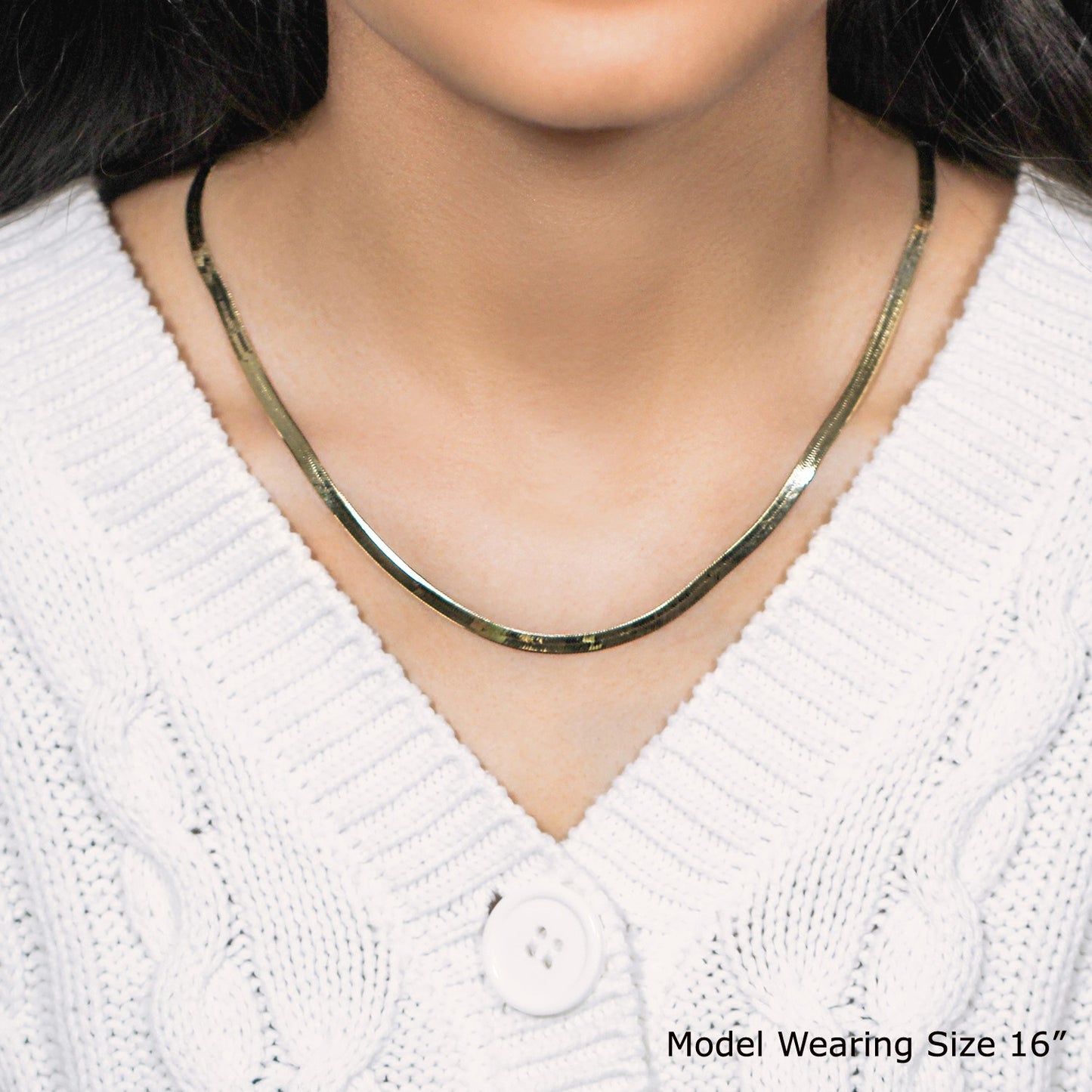 14k Yellow Gold Super Flex Herringbone Chain (3.80 mm) - The Best Accessory