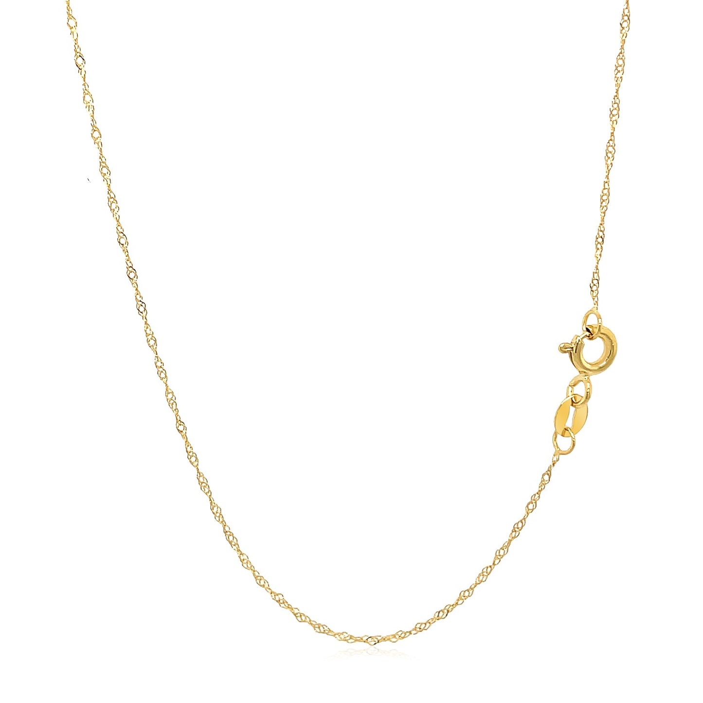 14k Yellow Gold Singapore Chain 0.6mm (0.60 mm) - The Best Accessory