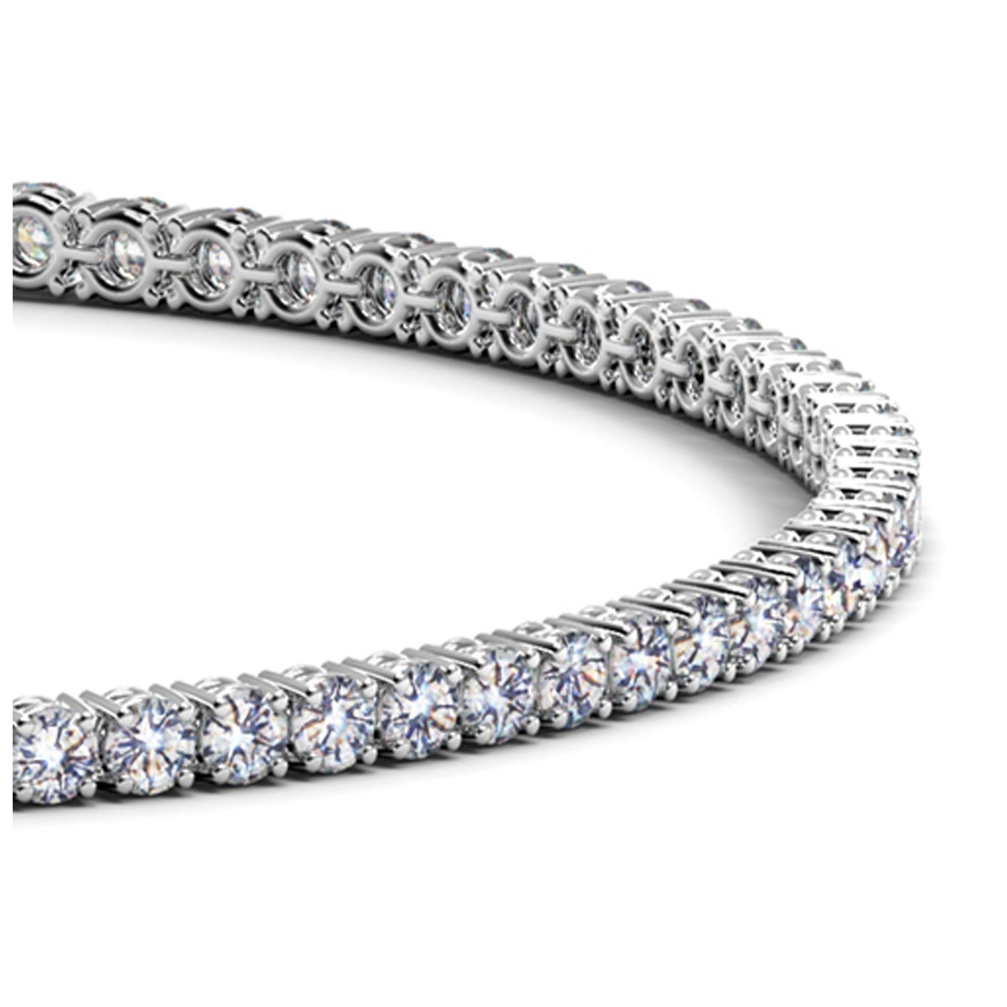 Lab Grown Round Diamond Tennis Bracelet in 14k White Gold (2 cctw F/G VS2/SI1) - The Best Accessory