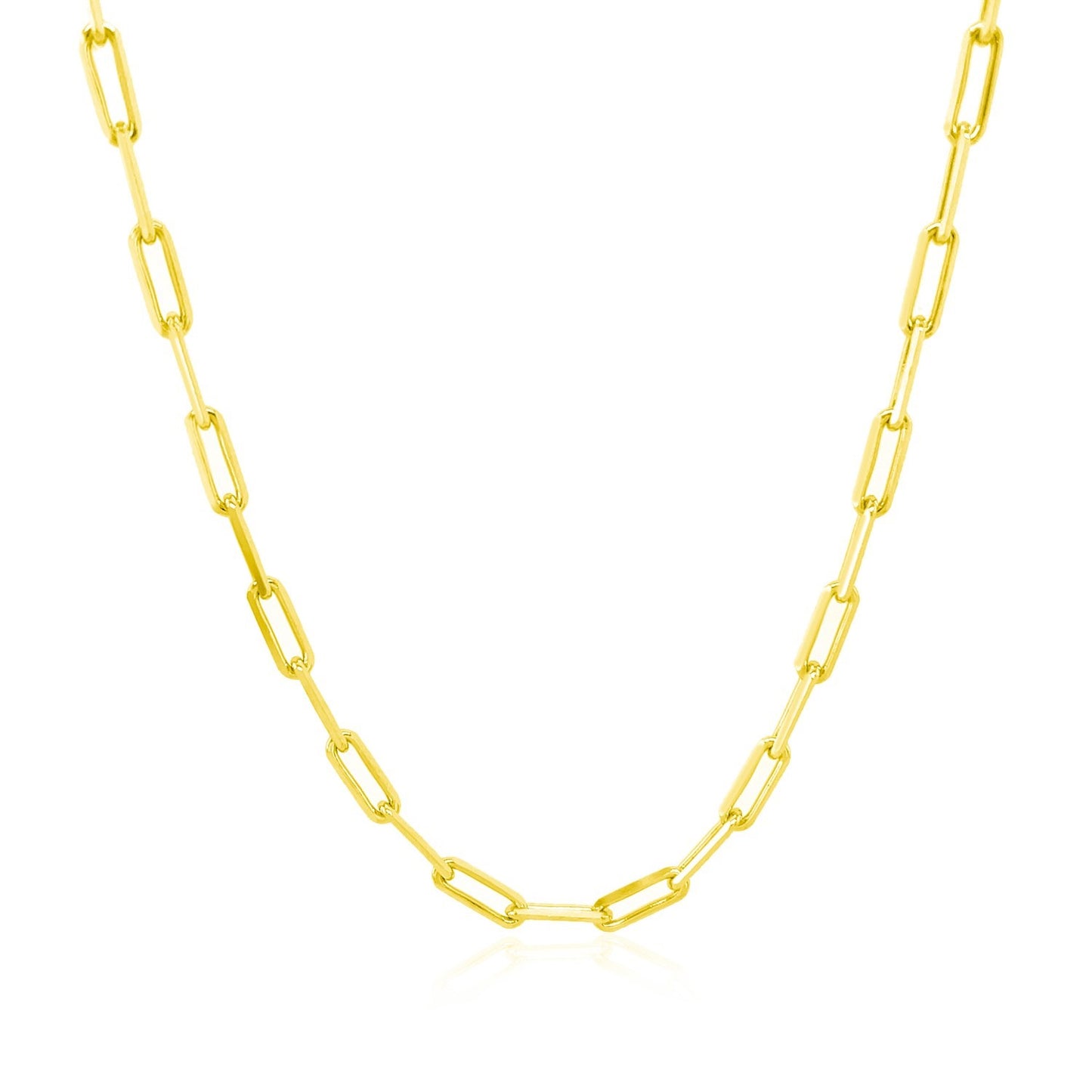18K Yellow Gold Paperclip Chain (2.50 mm) - The Best Accessory