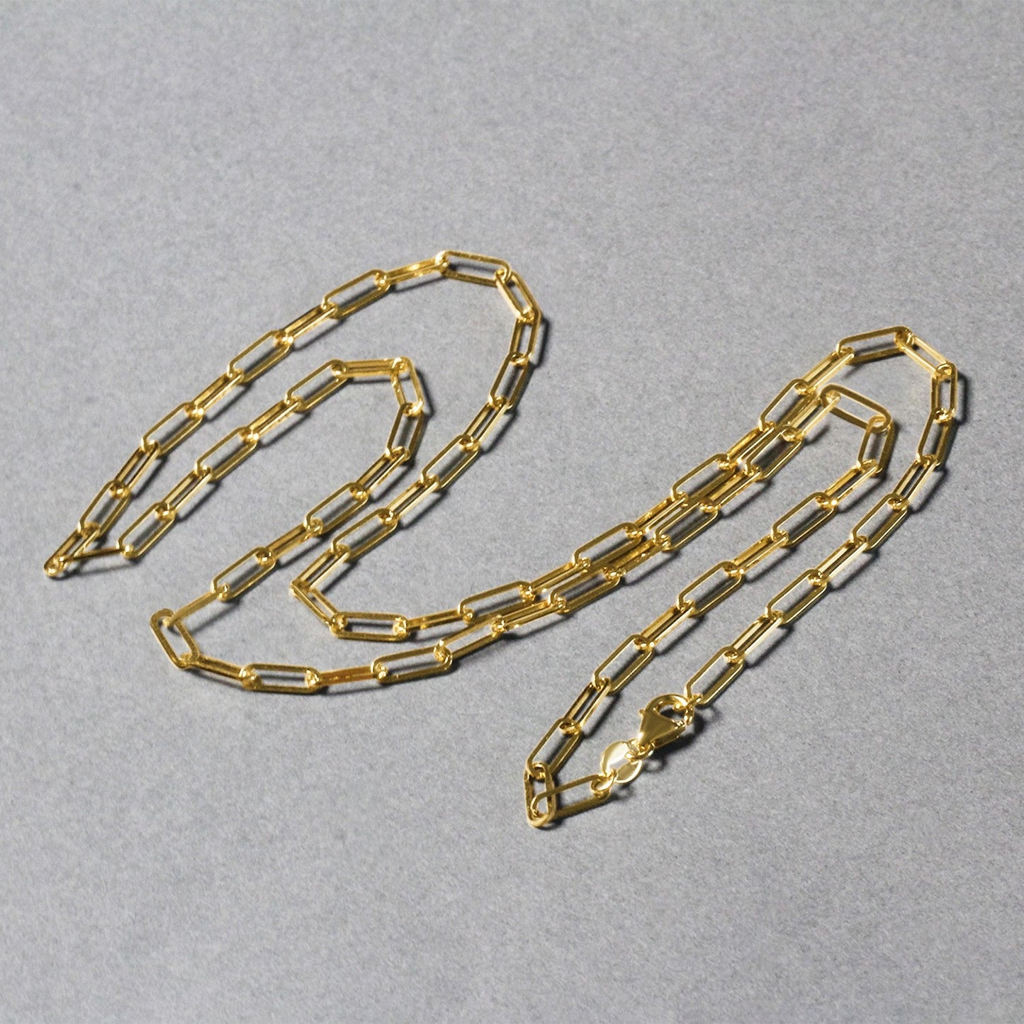18K Yellow Gold Paperclip Chain (2.50 mm) - The Best Accessory