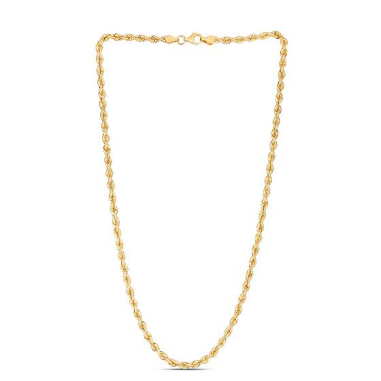 14k Yellow Gold Light Rope Chain (3.70 mm) - The Best Accessory