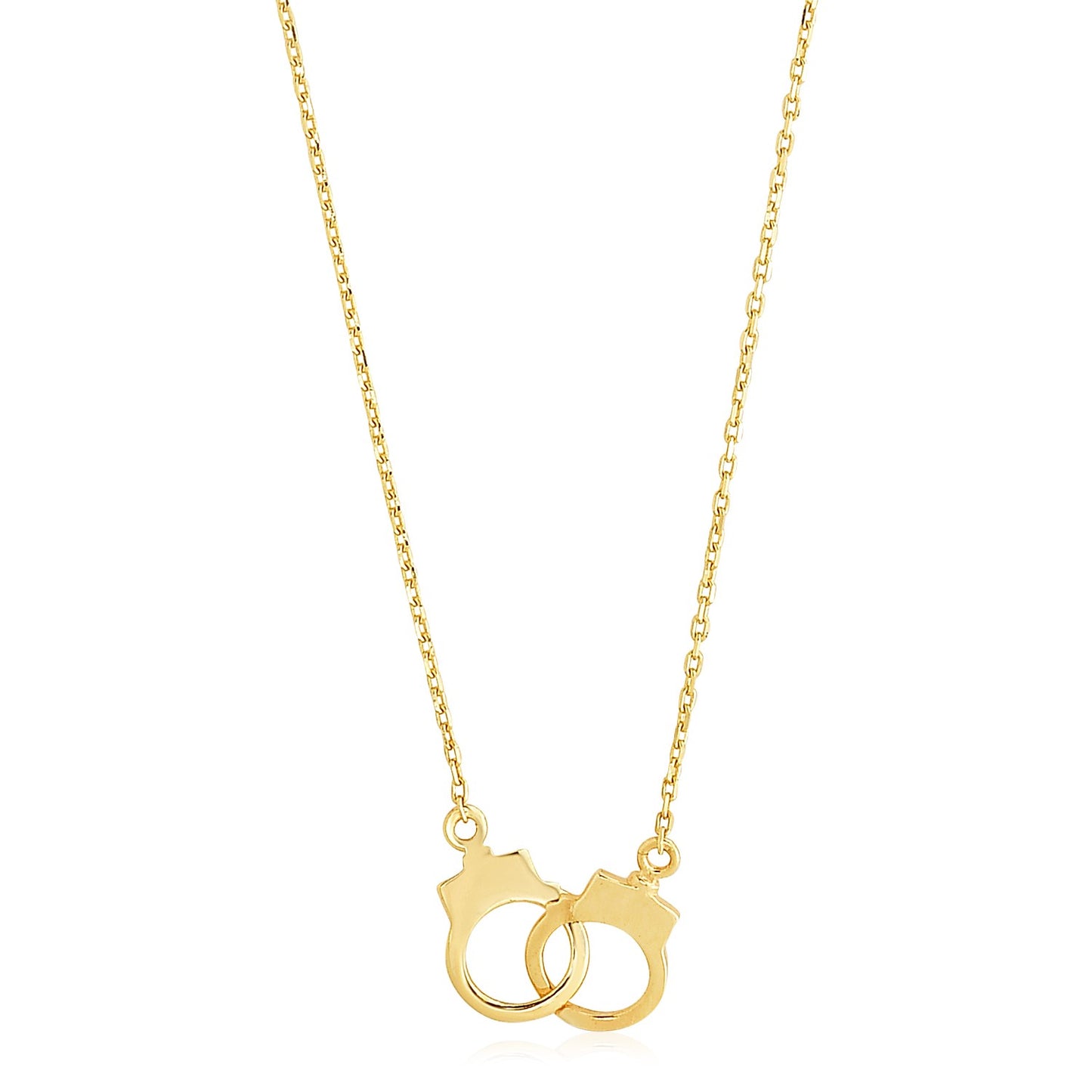 14k Yellow Gold High Polish Handcuff Necklace - The Best Accessory