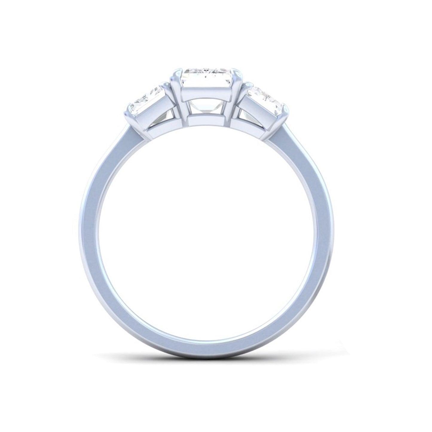 Emerald Lab Grown Diamond Three Stone Ring (1.64 cttw) - The Best Accessory