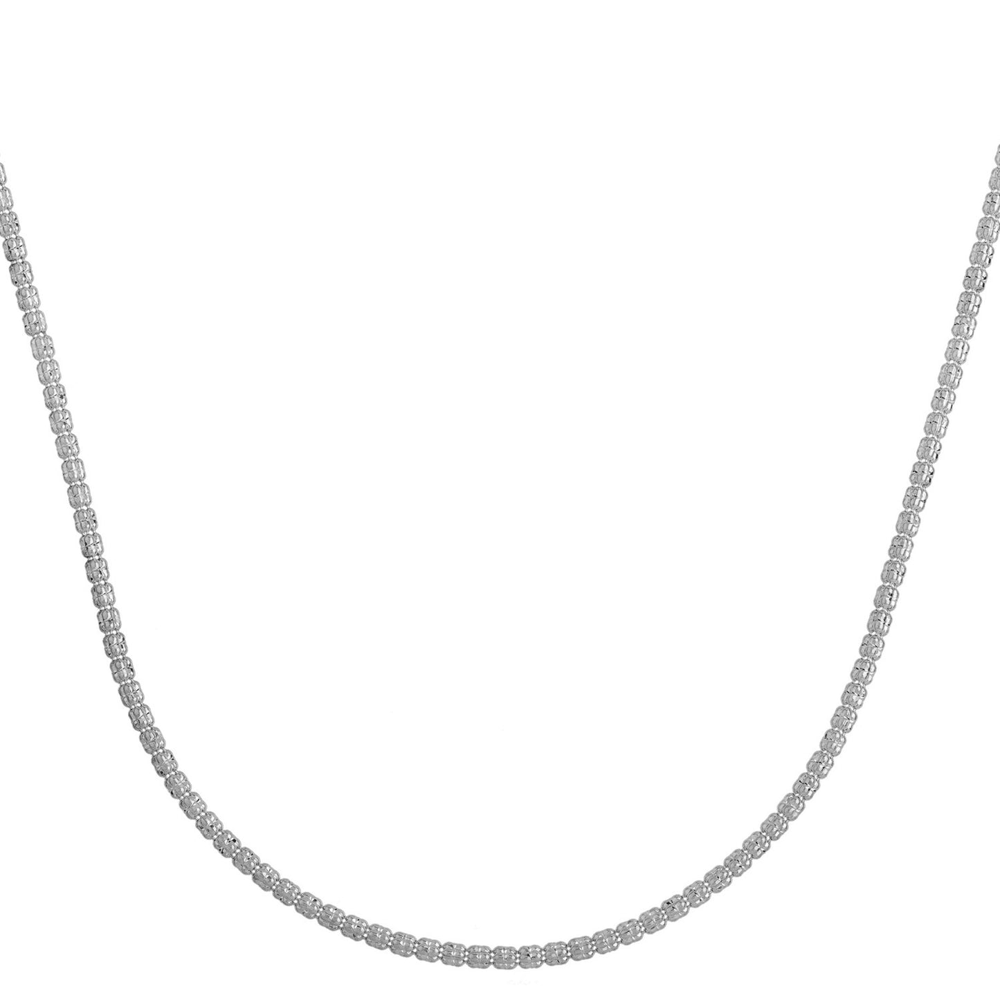 Ice Barrel Chain in 14k White Gold (2.70 mm) - The Best Accessory