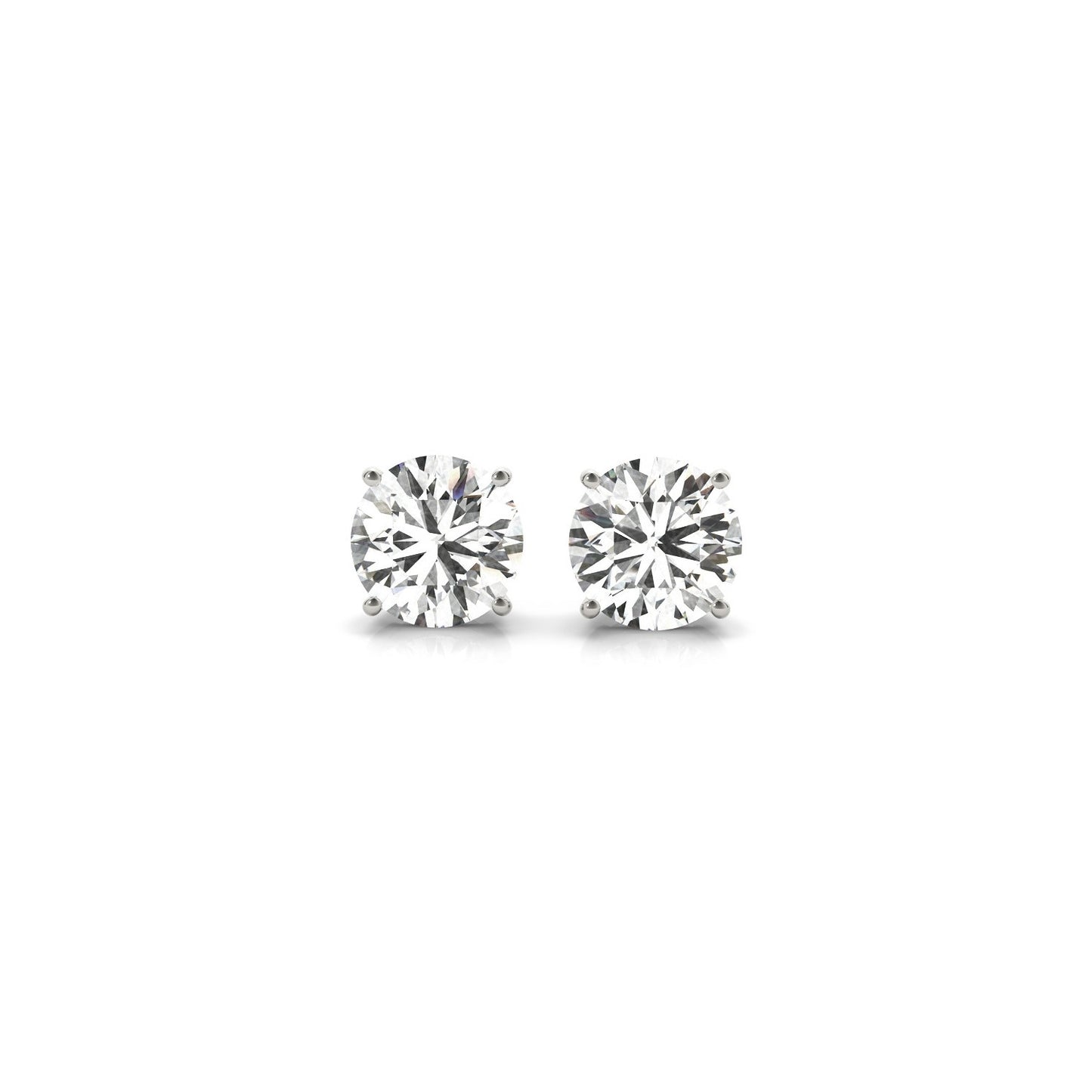 1 1/2 cttw Certified IGI Lab Grown Round Diamond Earrings 14k White Gold (G/VS2) - The Best Accessory