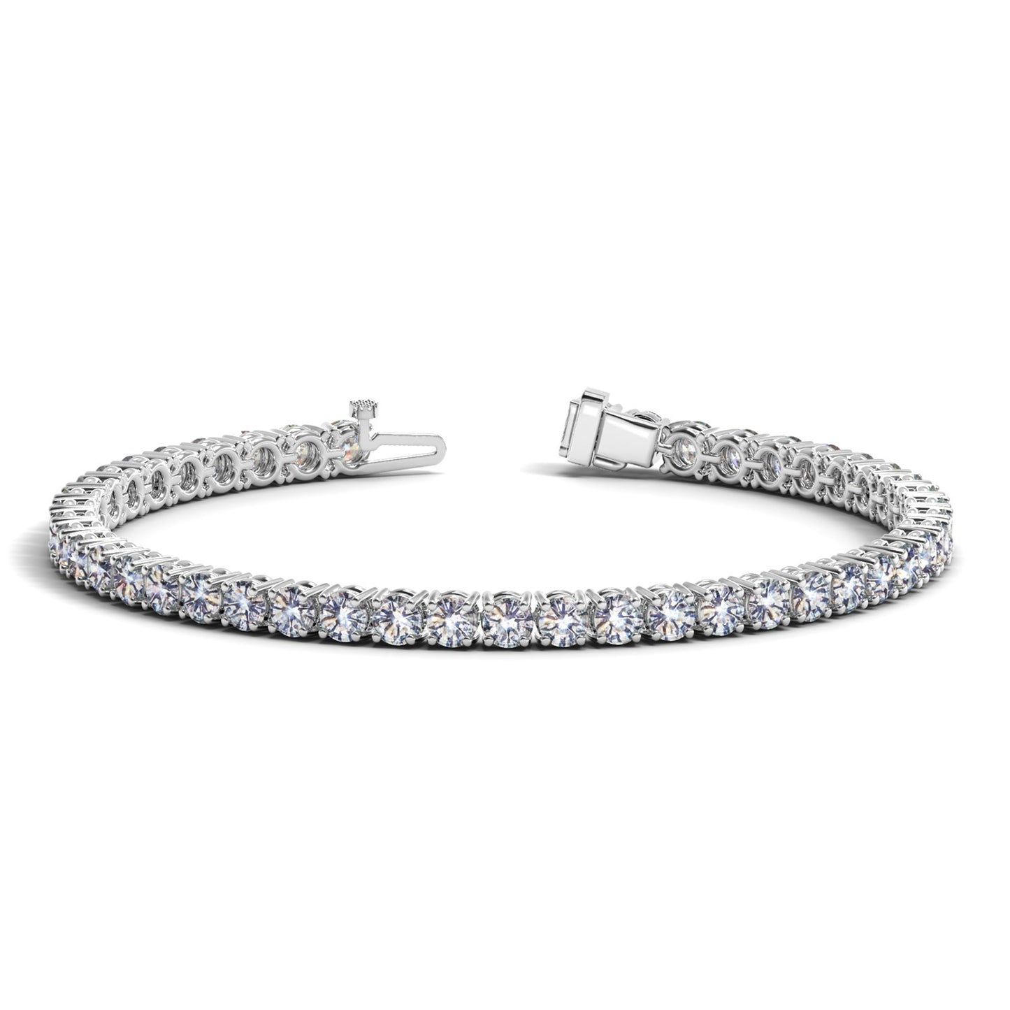 Lab Grown Round Diamond Tennis Bracelet in 14k White Gold (10 cctw F/G VS2/SI1) - The Best Accessory