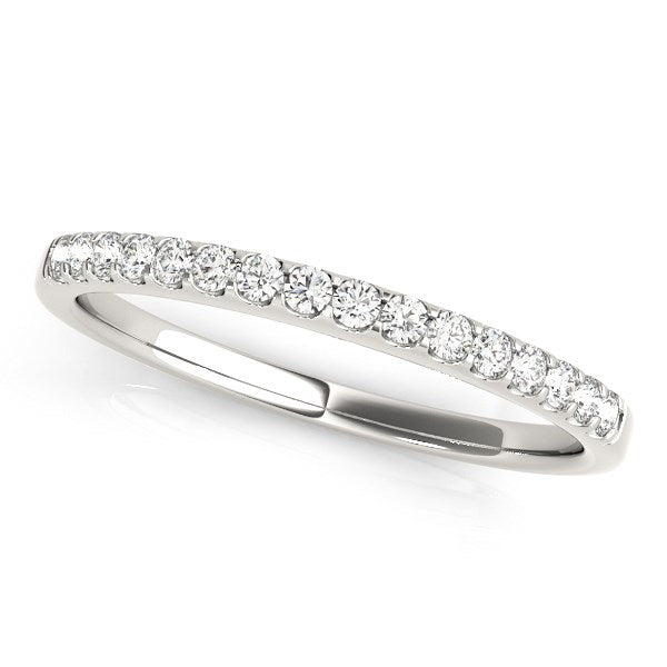 14k White Gold Diamond Scalloped Set Wedding Band (1/6 cttw) - The Best Accessory