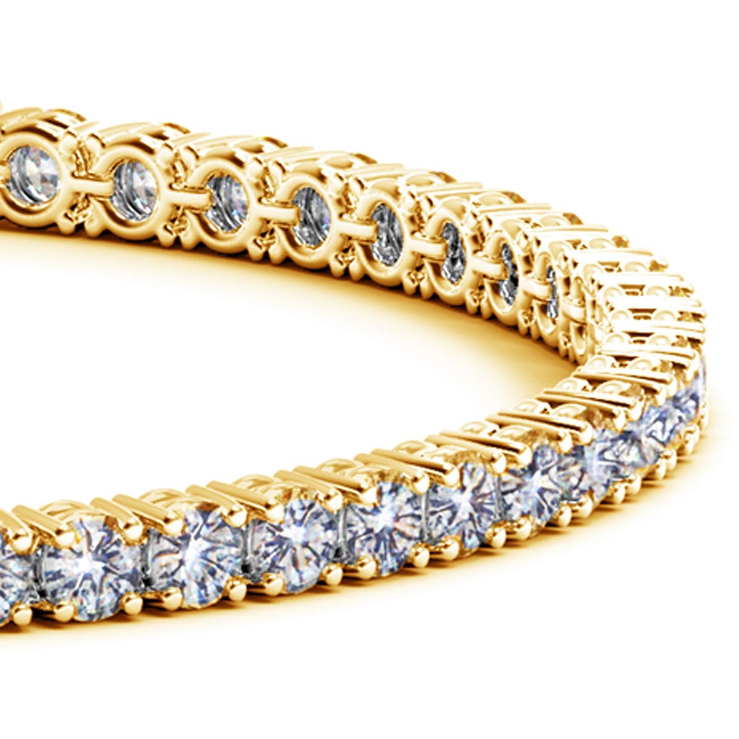 Lab Grown Round Diamond Tennis Bracelet in 14k Yellow Gold (7 cctw F/G VS2/SI1) - The Best Accessory