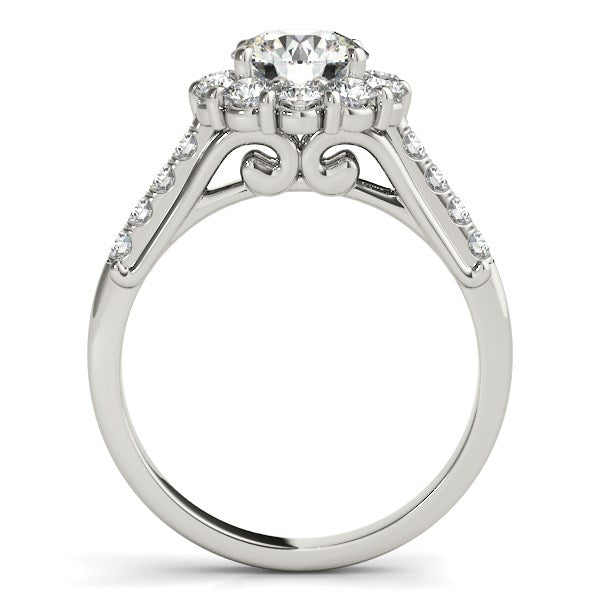 14k White Gold Round Diamond Halo Engagement Ring (2 1/2 cttw) - The Best Accessory