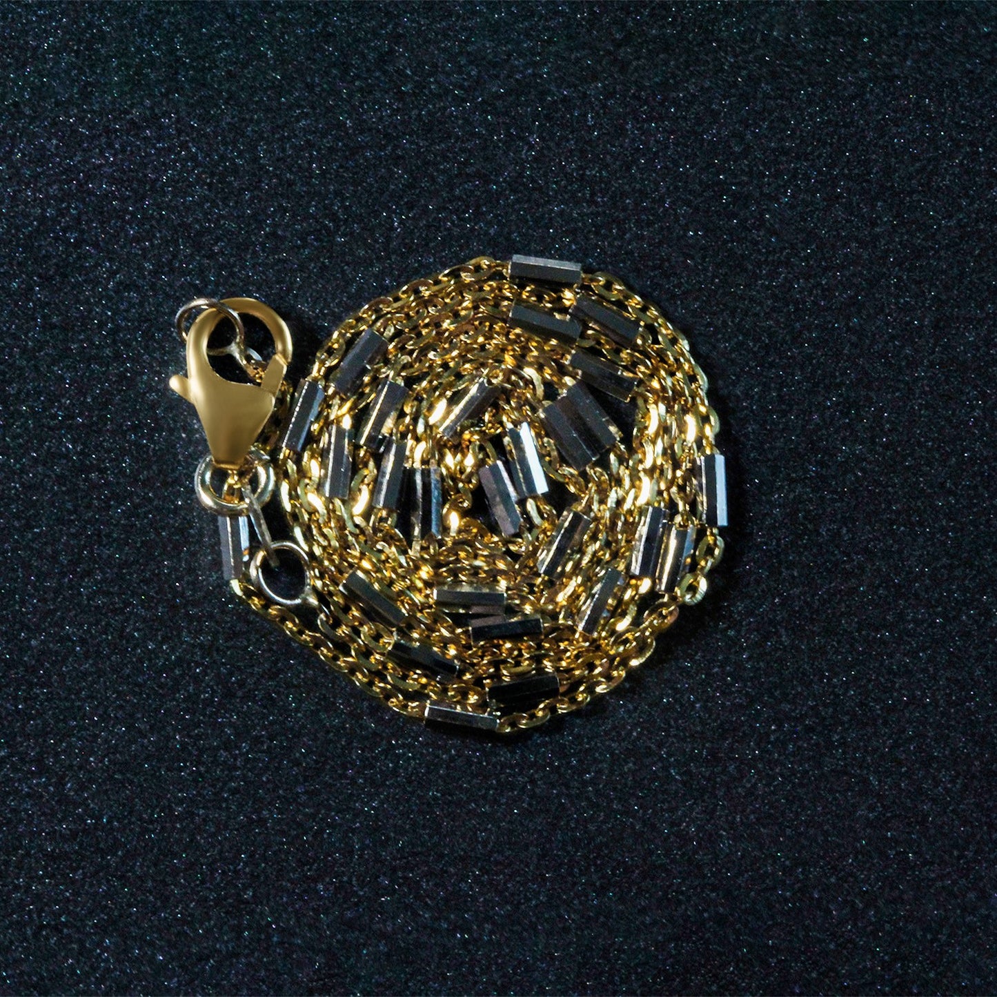 Bar Links Pendant Chain in 14k Two Tone Gold (1.40 mm) - The Best Accessory