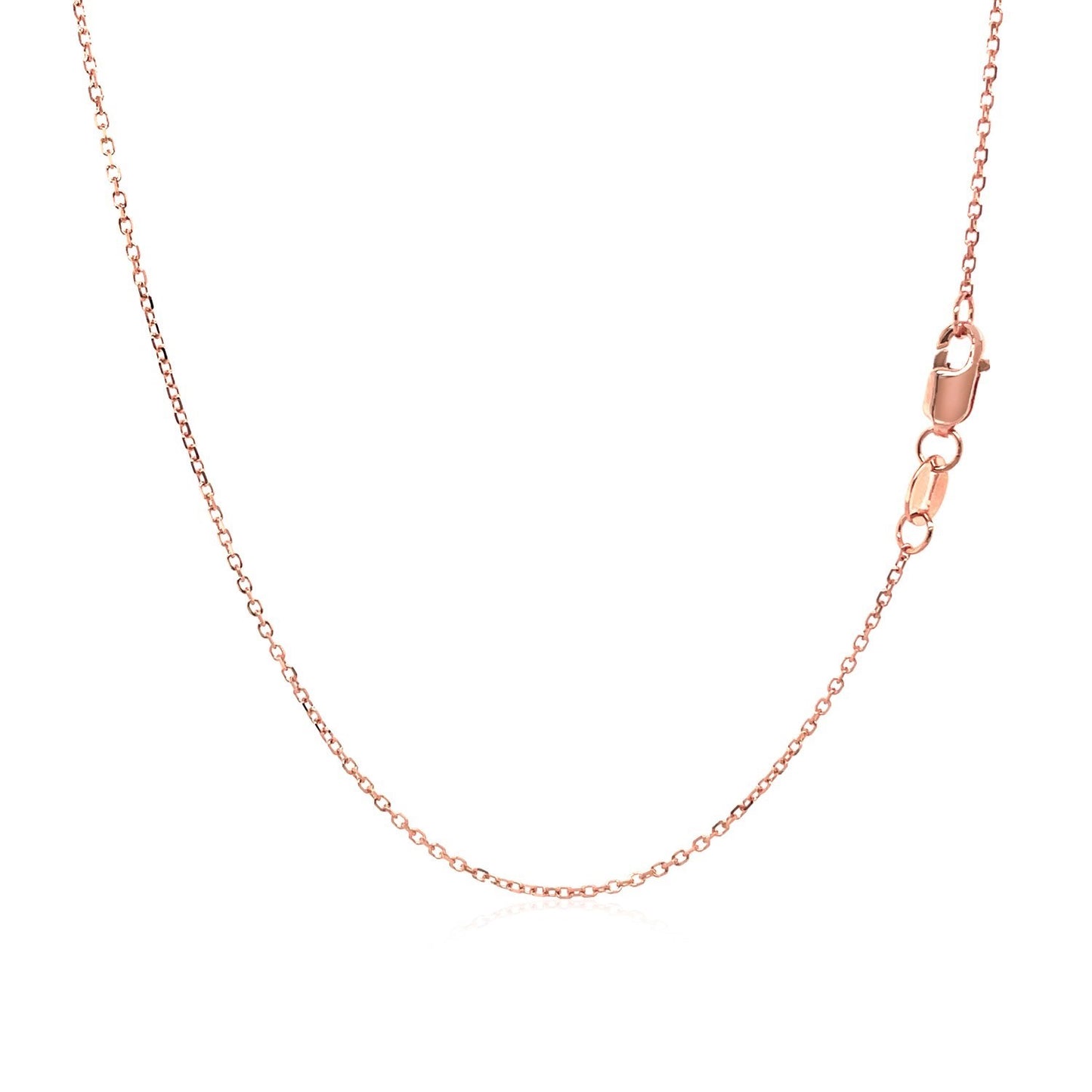 18k Rose Gold Diamond Cut Cable Link Chain (0.80 mm) - The Best Accessory