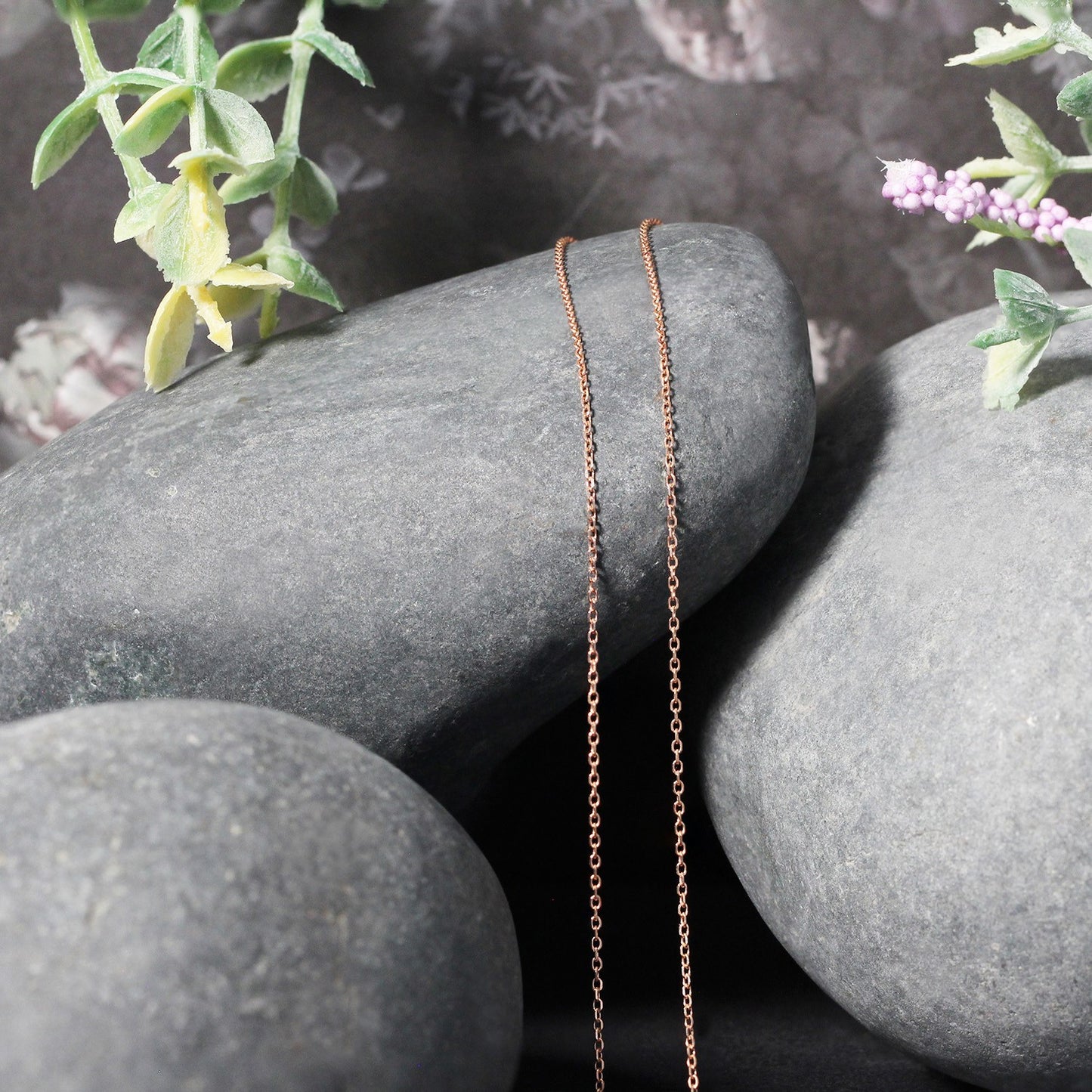 18k Rose Gold Diamond Cut Cable Link Chain (0.80 mm) - The Best Accessory
