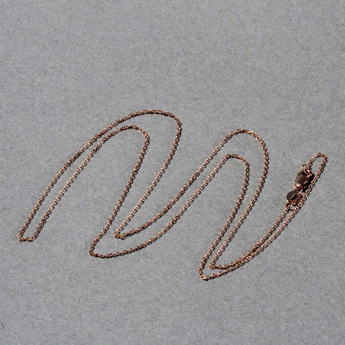 18k Rose Gold Diamond Cut Cable Link Chain (0.80 mm) - The Best Accessory