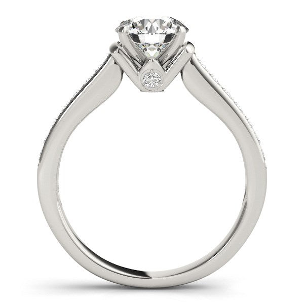 14k White Gold Round Diamond Engagement Ring Band Stones (1 1/8 cttw) - The Best Accessory