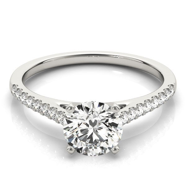 14k White Gold Pronged Round Diamond Engagement Ring (1 5/8 cttw) - The Best Accessory