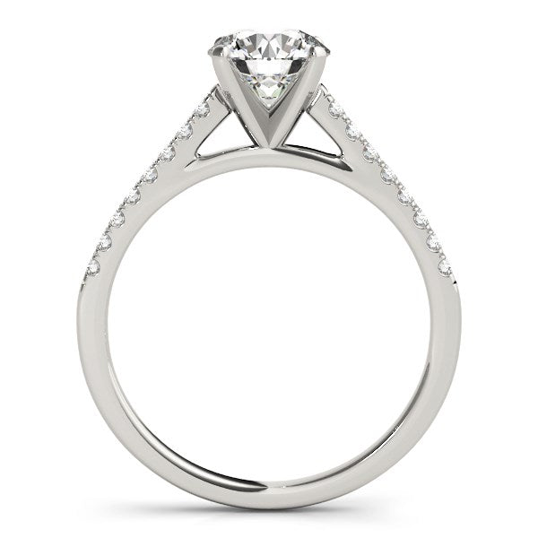 14k White Gold Pronged Round Diamond Engagement Ring (1 5/8 cttw) - The Best Accessory