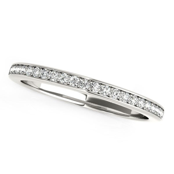 14k White Gold Classic Style Diamond Wedding Band (1/5 cttw) - The Best Accessory