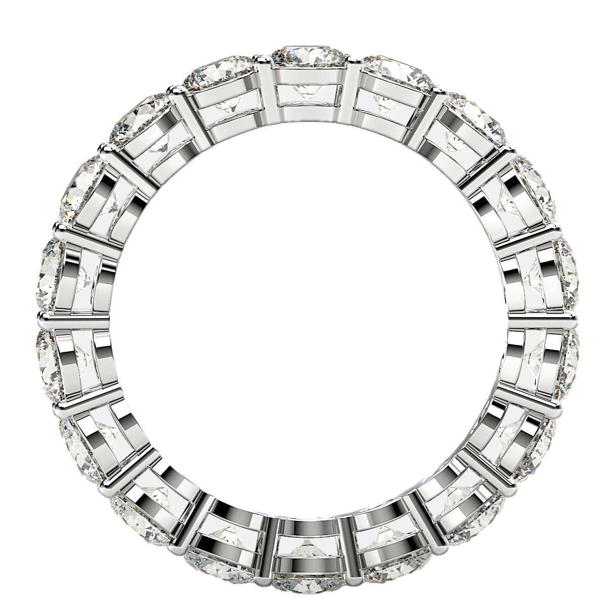 Round Cut Lab Grown Diamond Eternity Ring in 14k White Gold (2 cttw FG/VS2) - The Best Accessory