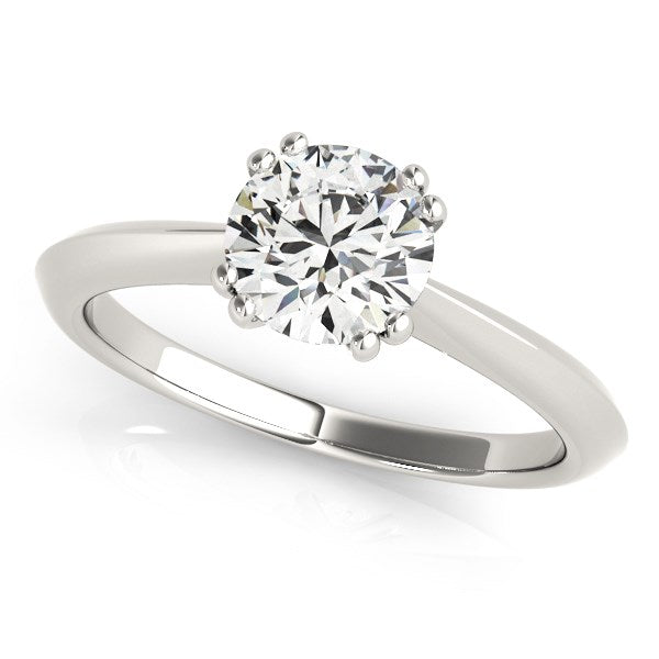 14k White Gold Double Prong Set Solitaire Diamond Engagement Ring (1 cttw) - The Best Accessory