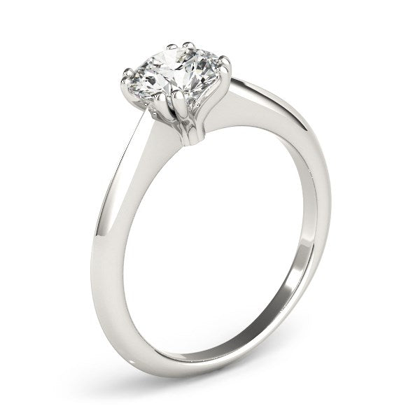 14k White Gold Double Prong Set Solitaire Diamond Engagement Ring (1 cttw) - The Best Accessory