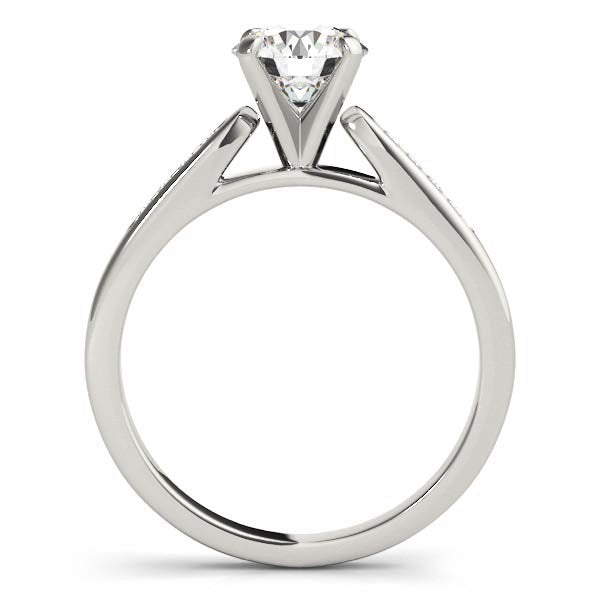 14k White Gold Single Row Diamond Engagement Ring (1 cttw) - The Best Accessory