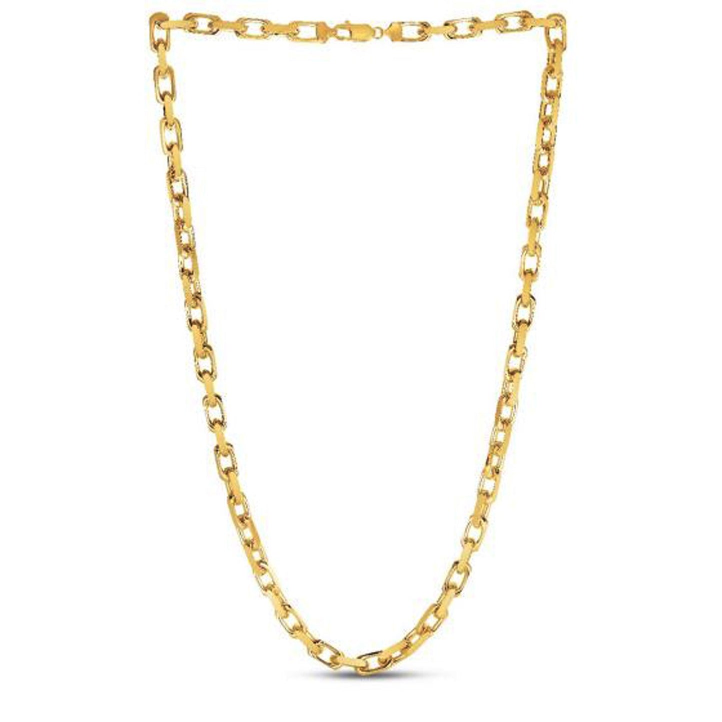 14k Yellow Gold French Cable Link Chain (6.10 mm) - The Best Accessory