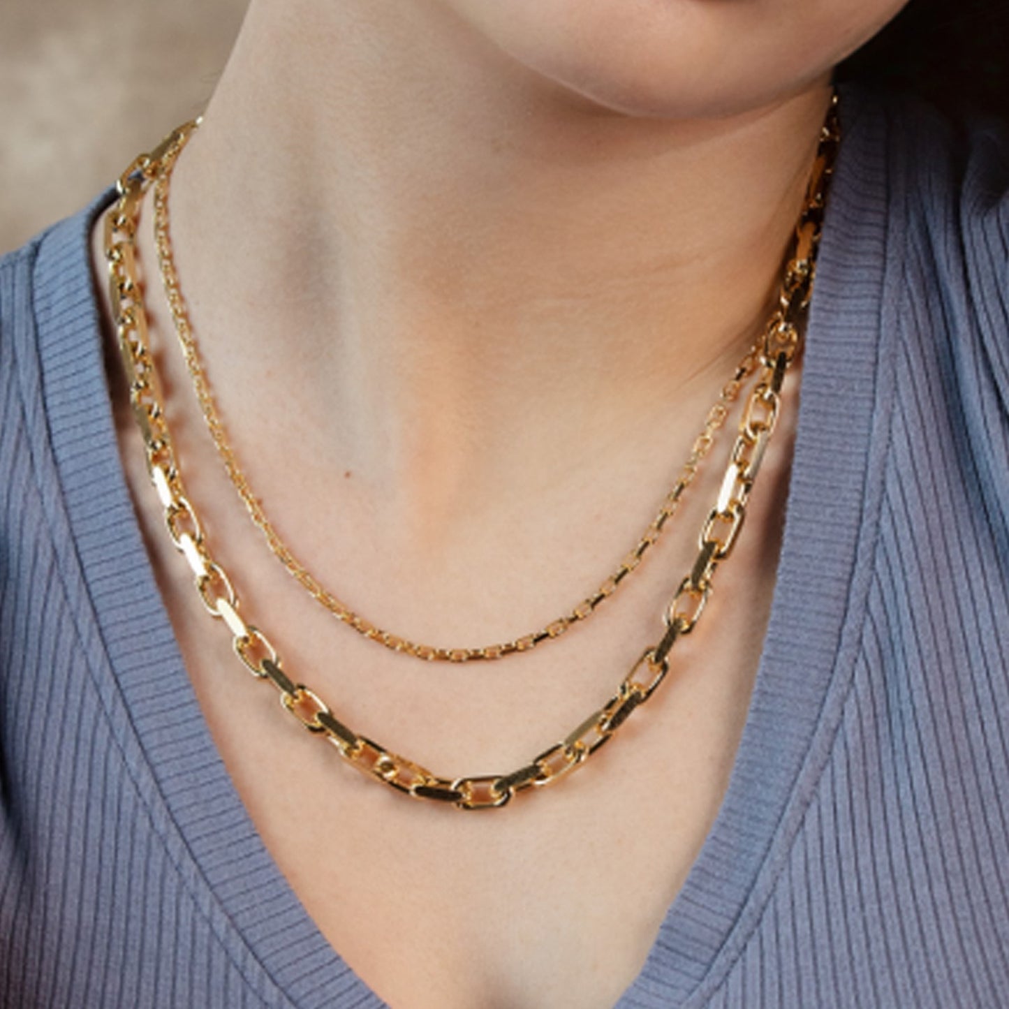14k Yellow Gold French Cable Link Chain (6.10 mm) - The Best Accessory
