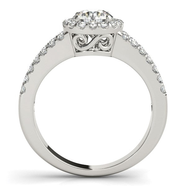 14k White Gold Round Diamond Split Shank Design Engagement Ring (7/8 cttw) - The Best Accessory