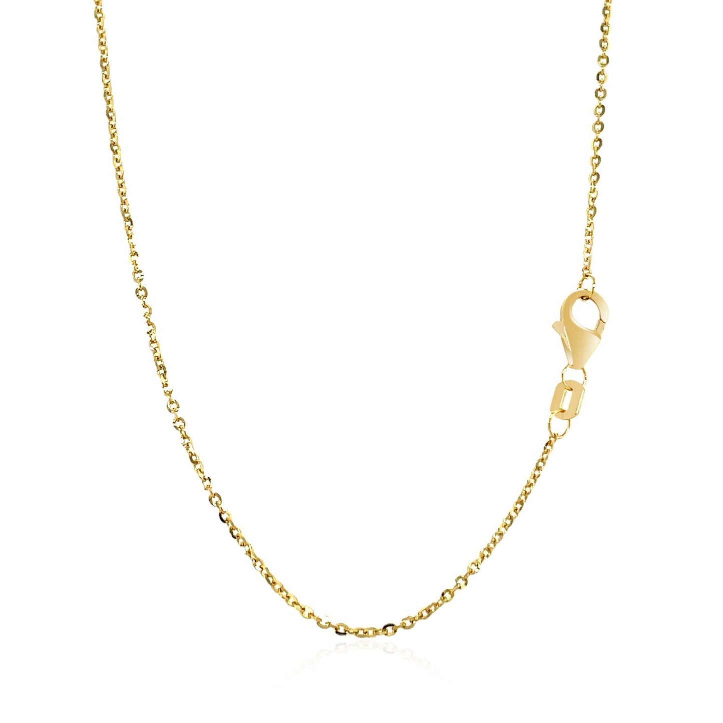 14k Yellow Gold Chain Necklace with a Shiny Flat Bar - The Best Accessory
