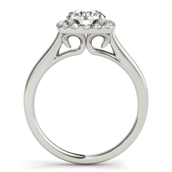 14k White Gold Square Shape Border Diamond Engagement Ring (1 1/3 cttw) - The Best Accessory
