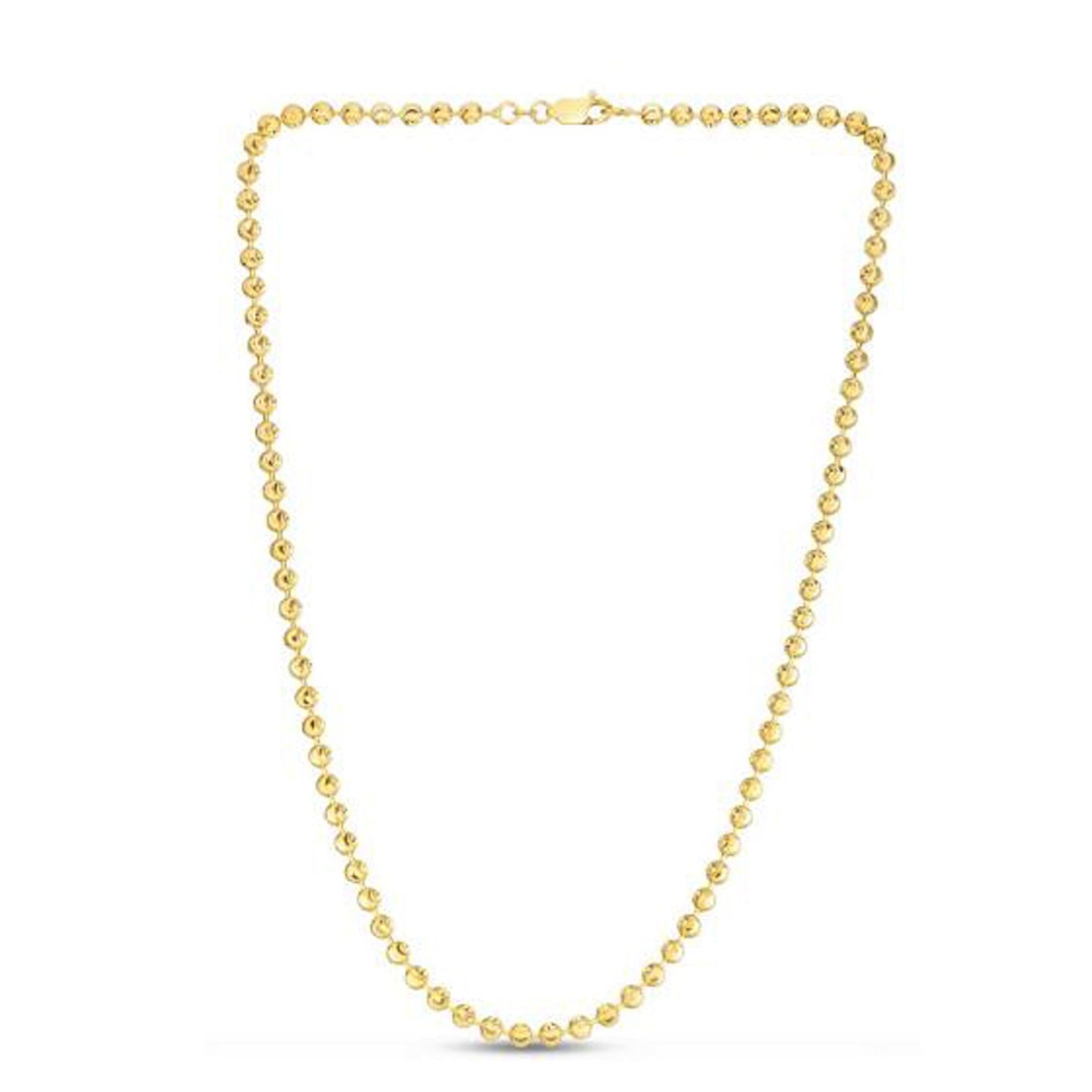 Moon Cut Bead Chain in 14k Yellow Gold (4.00 mm) - The Best Accessory