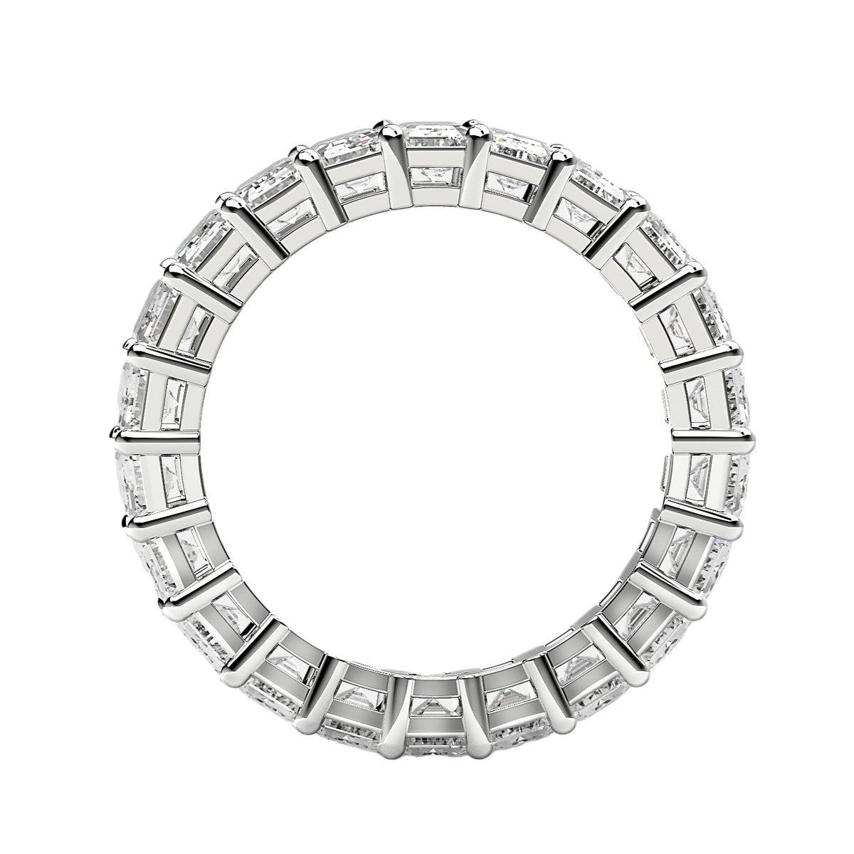 Emerald Cut Lab Grown Diamond Eternity Ring in 14k White Gold (2 cttw FG/VS2) - The Best Accessory