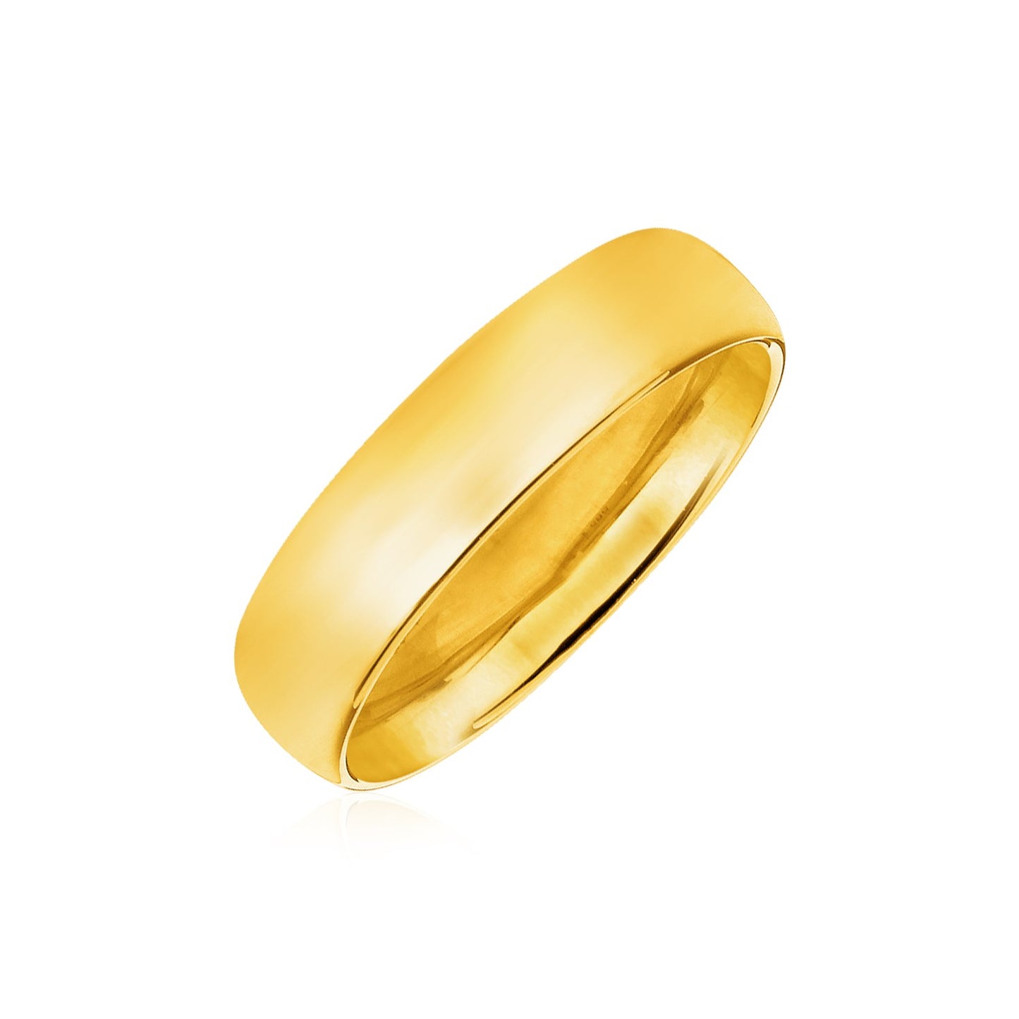 14k Yellow Gold Comfort Fit Wedding Band (6.00 mm) - The Best Accessory