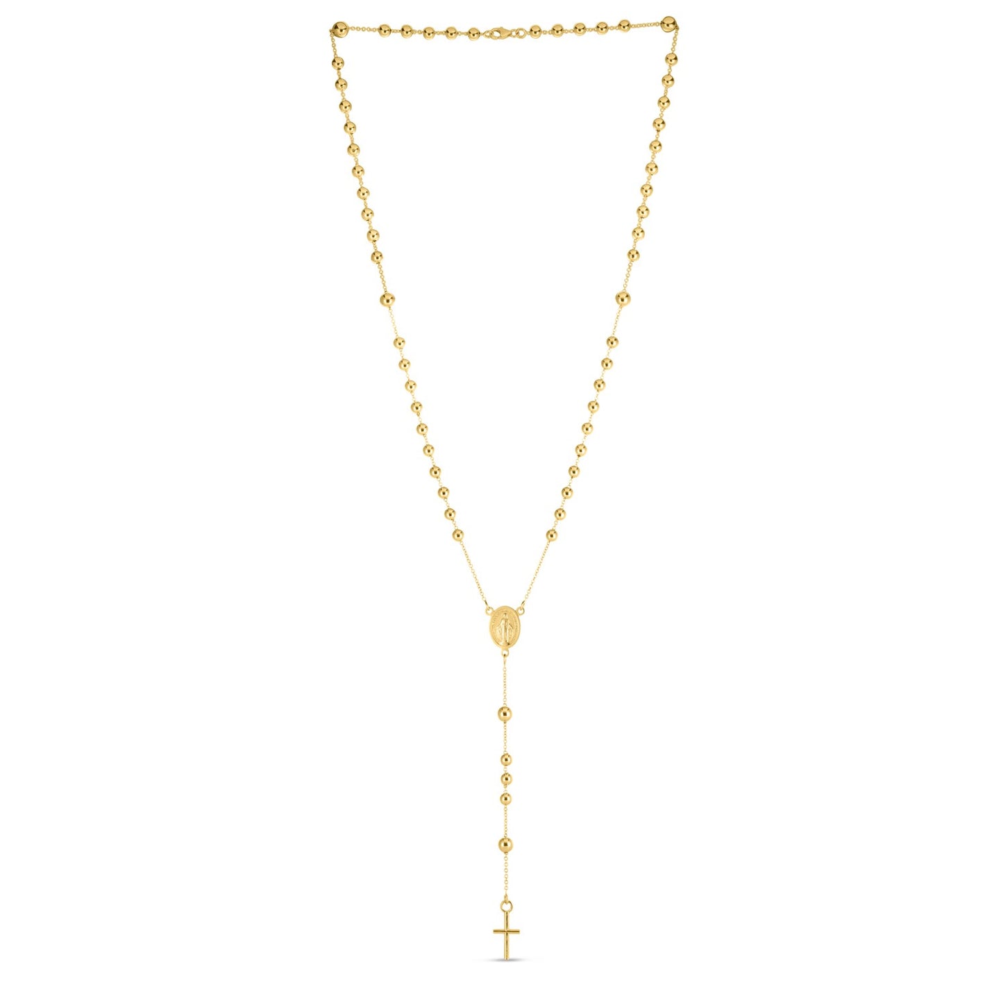 14K Yellow Gold Rosary Necklace - The Best Accessory
