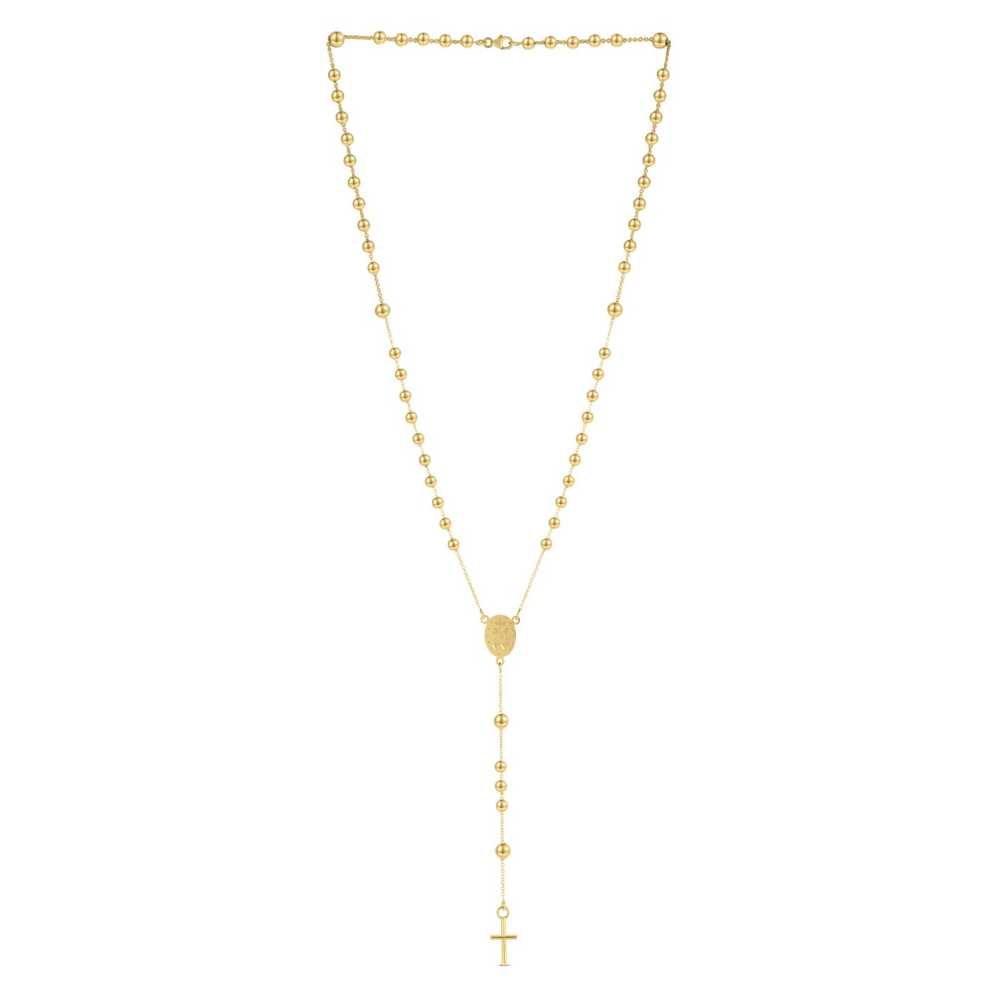 14K Yellow Gold Rosary Necklace - The Best Accessory